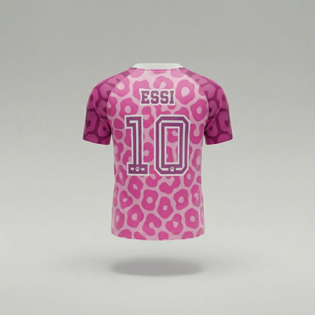 Aniballers FC ESSI 10 Shirt – Pink Leopard Edition